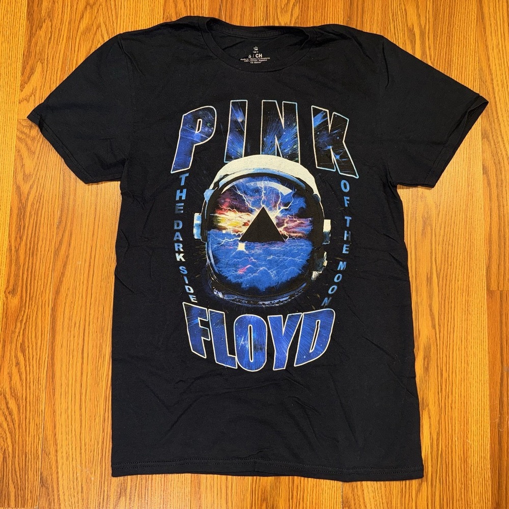 Pink Floyd Graphic T-Shirt Men's S Dark Side Of The Moon Black Short Sleeve